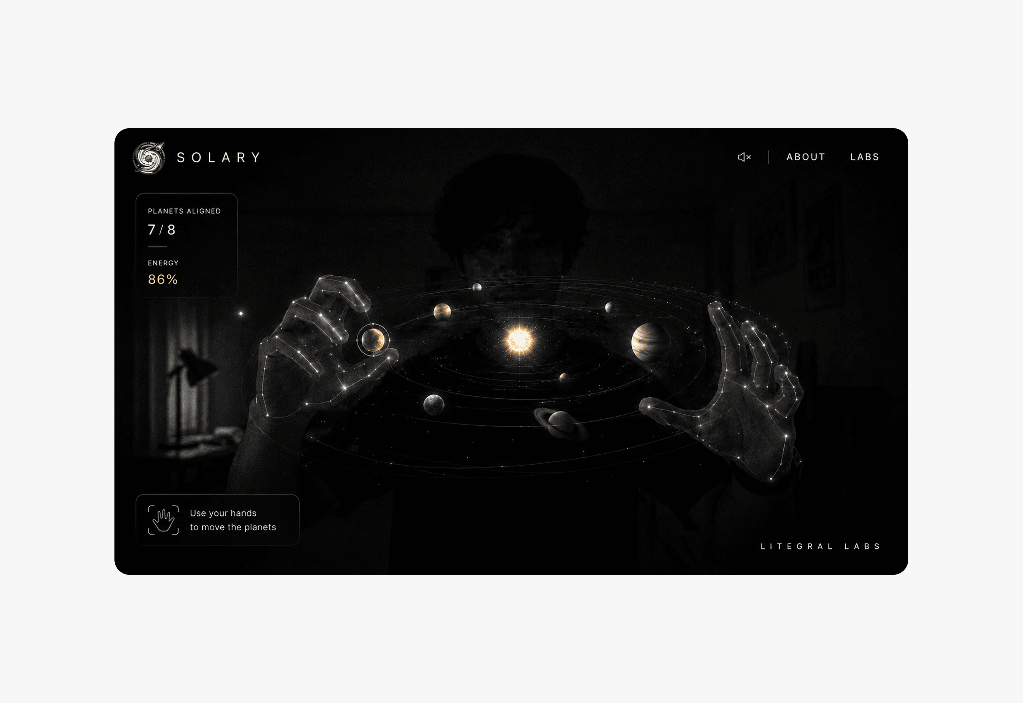 Screenshot of the Solary solar system learning game